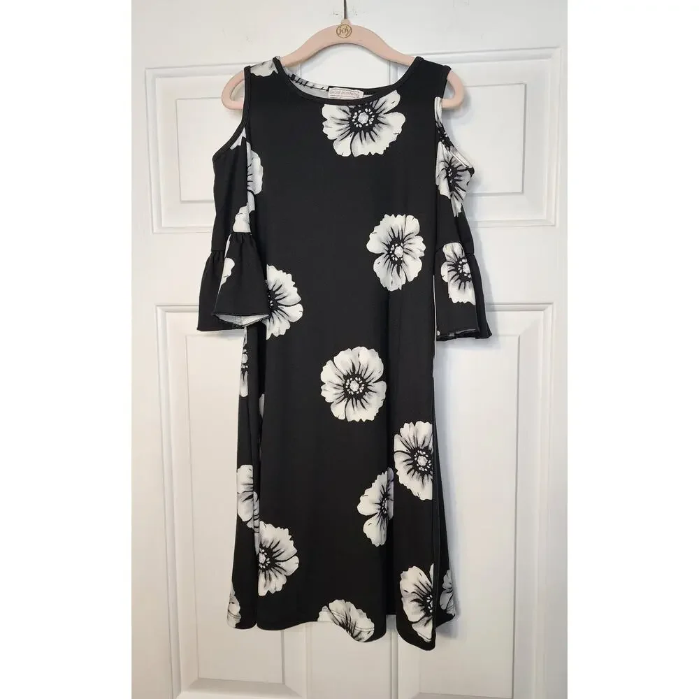 Social Academy Girls Floral Cold Shoulder Dress Size 8 Stitch Fix NWT